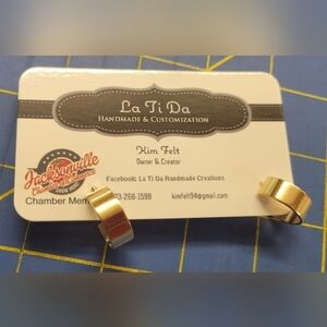 Hoop 0.75" Earrings Gold Tone Accent